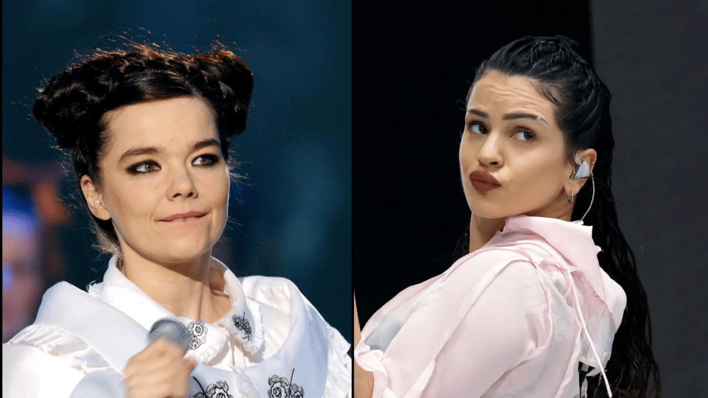 Björk y Rosalía sorprenden a su público. 