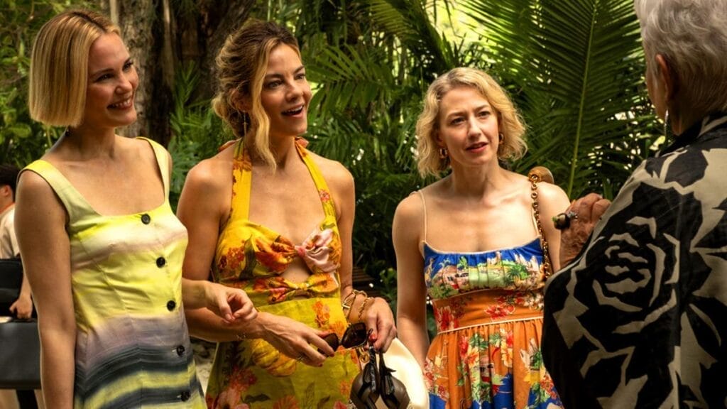 Personajes de la serie Thw White Lotus 3 en Tailandia